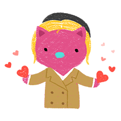 [LINEスタンプ] Pink cat, Haru！