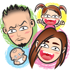 [LINEスタンプ] My Funny Family QQ