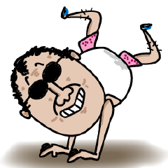 [LINEスタンプ] Curly Hair Uncle (9.0)