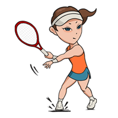 [LINEスタンプ] Tennis player Mari！