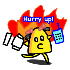 [LINEスタンプ] Sorry！ I am late！