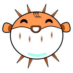 [LINEスタンプ] Puffer fish, Lerler