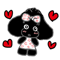 [LINEスタンプ] 黒プーそらちゃん