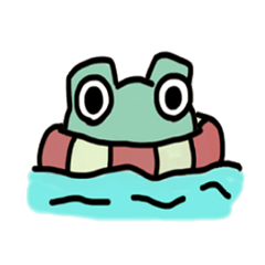 [LINEスタンプ] FROG CROAKKK - In Beach