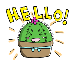 [LINEスタンプ] Cute Cheerful Cactus