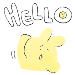 [LINEスタンプ] worry rabbit noonoo