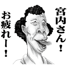 [LINEスタンプ] 【宮内】に送る！変顔スタンプ