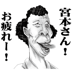 [LINEスタンプ] 【宮本】に送る！変顔スタンプ