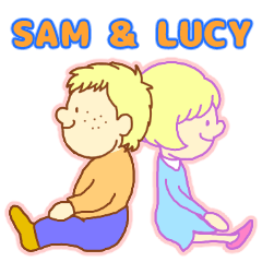[LINEスタンプ] 双子のサムとルーシーの画像（メイン）