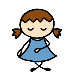 [LINEスタンプ] あばたーちゃん 空色の女の子②