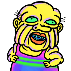 [LINEスタンプ] Rainbow grandpa