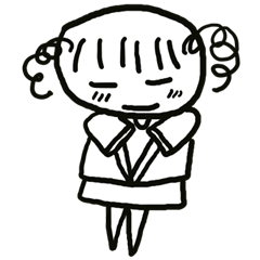 [LINEスタンプ] Playful little curly girl