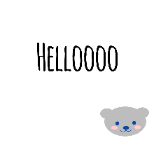 [LINEスタンプ] Little Bear Said (Eng.)