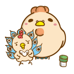 [LINEスタンプ] Chicken and salt shaker