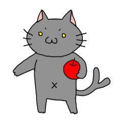 [LINEスタンプ] りんごねこのあいさつ1