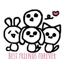 [LINEスタンプ] The same little dog and friend:3