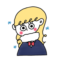 [LINEスタンプ] EMILY (blonde hair JK)