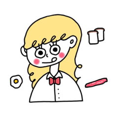 [LINEスタンプ] EMILY (blonde hair JK 2)