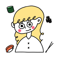 [LINEスタンプ] EMILY (blonde hair)