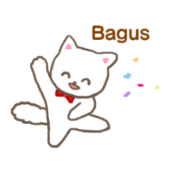 [LINEスタンプ] Indonesian little white cat