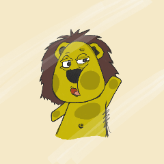 [LINEスタンプ] Rice balls Lion