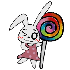 [LINEスタンプ] Little dots bunny