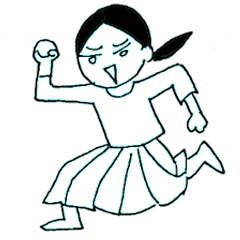 [LINEスタンプ] 全力女子・蟹投げちゃん