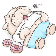 [LINEスタンプ] stupid hippo