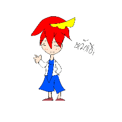 [LINEスタンプ] Red head kung