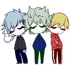 [LINEスタンプ] 平凡な3人組。