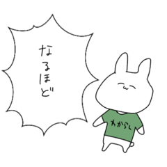 [LINEスタンプ] 語彙力がないうさぎ