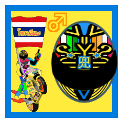 [LINEスタンプ] Moto Race Rainbow-colored Riders 64 @04の画像（メイン）