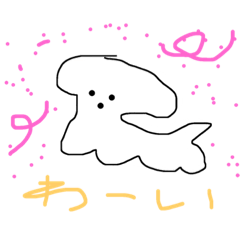 [LINEスタンプ] しろいぬしろさん