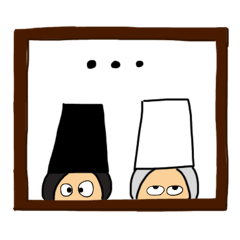 [LINEスタンプ] Black and white daily