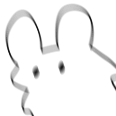 [LINEスタンプ] Speech bubble rabbit