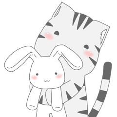 [LINEスタンプ] Kyouya is My Cat 5 (TH) ft. his bunny