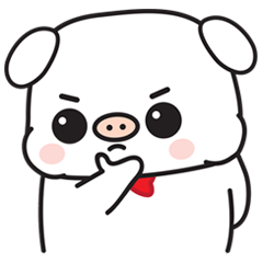 [LINEスタンプ] White Pig, Pini