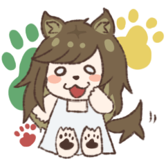 [LINEスタンプ] ポメラニアンな彼女の画像（メイン）