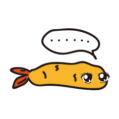 [LINEスタンプ] Electric fried fish shrimp