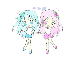 [LINEスタンプ] Linda Niby sisters Amoy