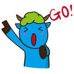 [LINEスタンプ] Blue cute cow