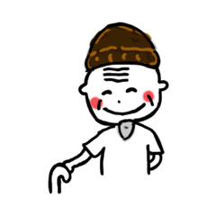 [LINEスタンプ] Grandpa wool cap