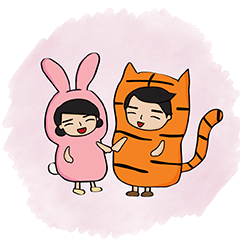 [LINEスタンプ] Nunny Bunny and Matty Tiger