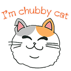 [LINEスタンプ] Hello Chubby Cat (English)