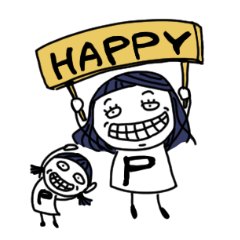 [LINEスタンプ] Little P and Big P