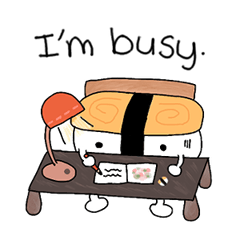 [LINEスタンプ] Tamago Sushi (English)