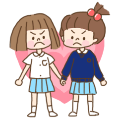 [LINEスタンプ] Daily Life in Girls' High School