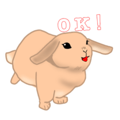 [LINEスタンプ] うさぎのきなこもち