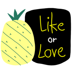 [LINEスタンプ] cute yellow pineapple