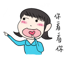 [LINEスタンプ] blue shirt girl 2